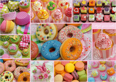 Educa - Puzzle de 500 de piese pentru adulti | Colaj de bomboane. Dimensiuni: 48 X 34 cm. Include lipiciul de puzzle Fixpuzzle. Pentru 11 ani (19904) Puzzle Naty Shop