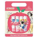 Big Apple Snow White Lip Smacker Ensemble de vernis à ongles 9 pièces pour enfants avec sèche-ongles électrique Disney Princess Vernis à ongles Cadeaux pour enfants