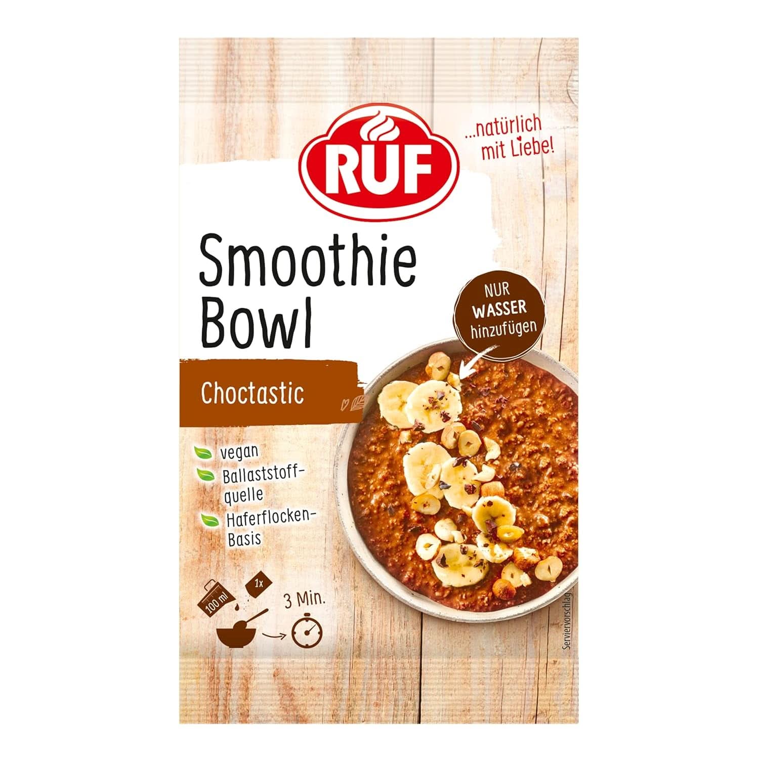 RUF Smoothie Bowl Berry Bunch, 50 grame Cereale Naty Shop Choctastic (ciocolata) 50 grame