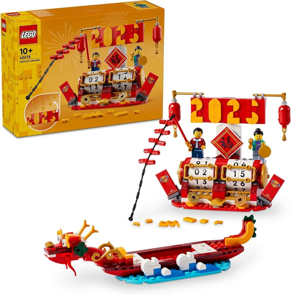 Calendrier des fêtes LEGO, cadeau de vacances chinois pour garçons et filles, ensemble de construction du Nouvel An lunaire, permet aux enfants de jouer avec imagination, jouet festif, décoration du Nouvel An chinois 40678 Ensembles de construction Besuche den LEGO-Store Default Title