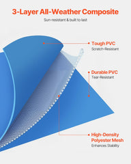 Piscine à cadre VEVOR Piscine hors sol 3000x2000x762mm Piscine à cadre en acier Piscine rectangulaire à cadre en acier Piscine à cadre de jardin Capacité d'eau de 3960L Piscine de jardin pour 4-5 personnes Bleu