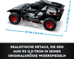 LEGO 42160 Technic Audi RS Q e-tron, véhicule de rallye automobile télécommandé, véhicule de rallye de rallye Dakar, pilote d'application RC avec Control+, conçu pour les jeunes, les filles et les fans à partir de 10 ans pour la construction