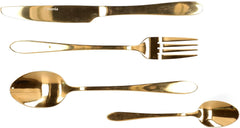 HOMLA Abele Besteckset FĂĽr Vier Personen 16-Teilig Edelstahl Hygienisch Elegant Leicht Zu Reinigen Gold Bucatarie Naty Shop