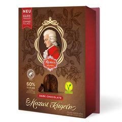 Boules Reber Mozart au chocolat noir, pack de 6 avec pâte d'amande et nougat, vegan - 1 x 120 g