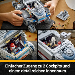 LEGO Star Wars : The Clone Wars Republikanischer Juggernaut - Jeu avec véhicule de transport - Jeu avec lumière - Jeu créatif pour les fans d'enfants et d'enfants - 75413