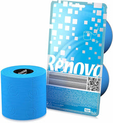 Papier toilette RENOVA, bleu, coffret cadeau, 2 rouleaux (200064206)