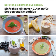 Braun Stabmixer MQ 5200WH - Multiquick 5 Vario Pürierstab Mit Edelstahl Mixfuß, 1000 Watt, Inkl. 600 Ml Mix- & Messbecher, Weiß/Grau Cuisine Naty Shop