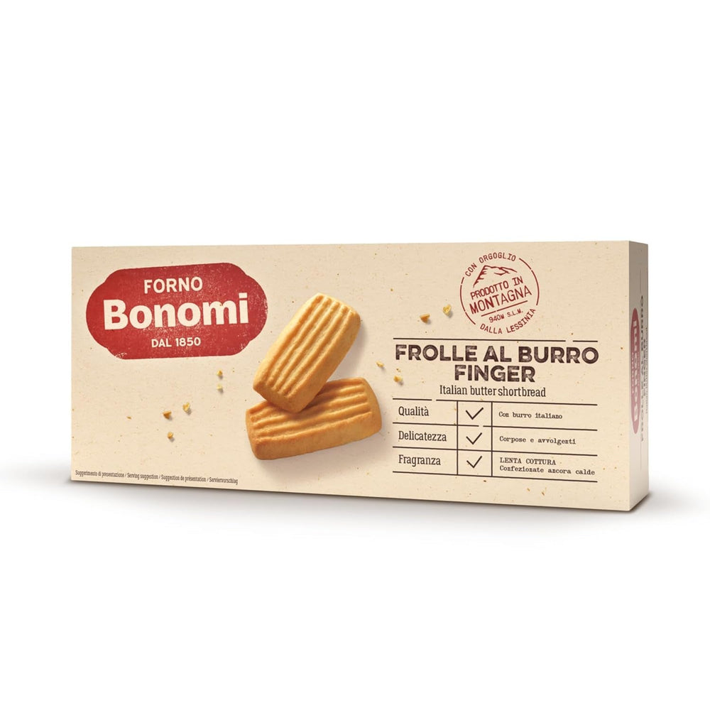 Frolle Al Burro Doigts. Biscotti préparés traditionnellement Come Una Volta. Idéal Come Fine Pasto Goloso, Ma Anche Da Abbinare Al the O Al Caffè. Conditionnement Oui 150 G