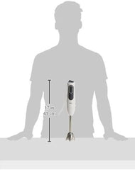 Braun Multiquick 3 MQ 3135 Sauce Stabmixer – Pürierstab Mit 11 Geschwindigkeiten plus Turbo-Stufe & Edelstahl-Mixfuß, 750 Watt, Inkl. 600 Ml Mix-/Messbecher, Schneebesen & Zerkleinerer, Weiß/Grau Bucatarie Naty Shop