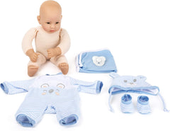 Poupée Small Foot Lukas, comprenant vêtements amovibles, tétine et couverture douce, jeu de rôle, 11238