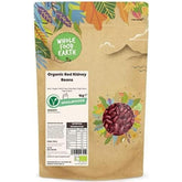 Haricots rouges Wholefood Earth Bio 1kg Cru | Végétalien | Sans OGM | Rouge foncé | Riche en fibres | Riche en protéines | Certifié biologique