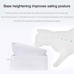 Brand Katzennapf, 15° Neigbar mit Automatischer Wasserflasche, gekippter erhöheter Wassernapf für Kleine und Mittelgroße Hunde und Katzen