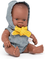 Miniland Babypuppe afrikanisches Mädchen 21cm-31144