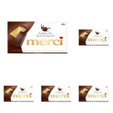 Batoane de ciocolată neagră 72% – 5 x 100 g – Cele mai fine pătrățele de ciocolată neagră – Ciocolată învelită în folie aurie