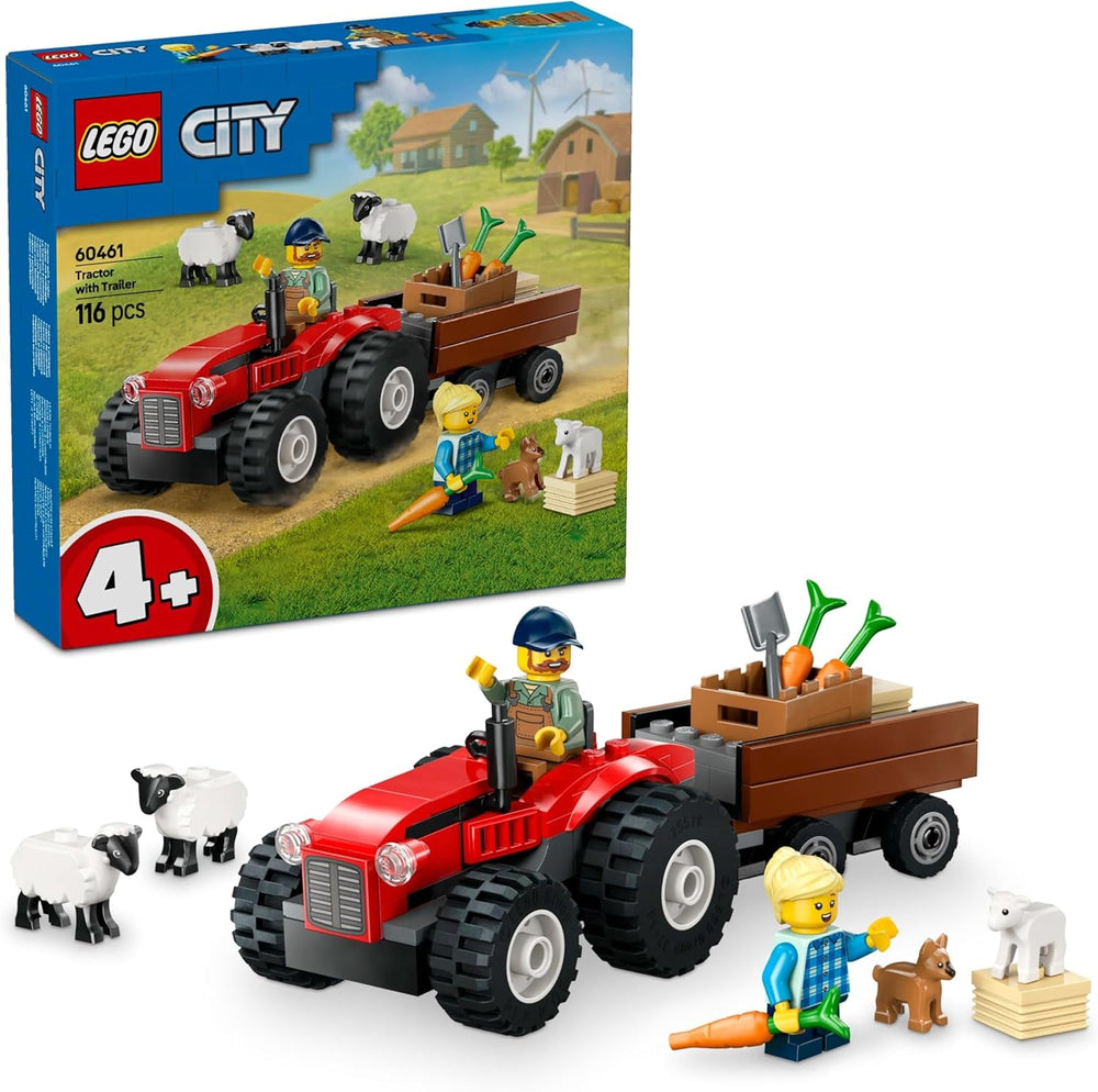 Tracteur LEGO City avec remorque - Jouet de ferme avec tracteur et figurines d'animaux - Ensembles de jeu Montessori pour garçons et filles à partir de 4 ans - Cadeau avec 2 figurines 60461 Jeux de construction Besuche den LEGO-Store Titre par défaut