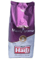 Café Caffè Haiti Roma Maxi Aroma en emballage de 1 kg. Mélange équilibré, torréfaction artisanale, fabriqué en Italie.