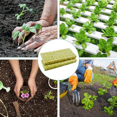 100 pièces de laine de roche Anzucht Würfel 2.5x2.5x2.5CM Rockwool Cube Anzuchtmatte Steinwolle Anbau Hydrokultur Umpflanzen für Bodenlose Anzucht Setzlinge Stecklinge Klonpflanzen