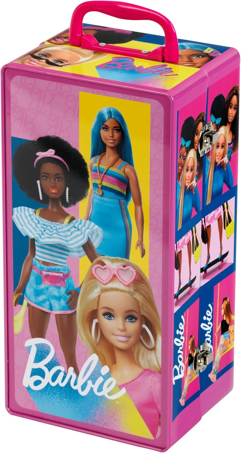 Theo Klein - 5801 - Armoire Barbie avec tringles à vêtements et compartiments, jouet à partir de 3 ans, accessoires inclus, multicolore