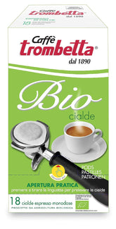 Caffè Trombetta ESE Kaffeepads, Italien Kaffee, Richhaltiges Aroma und samtiger Gesmack Biologisch - 1 Packungen zu je 18 Kaffeepads