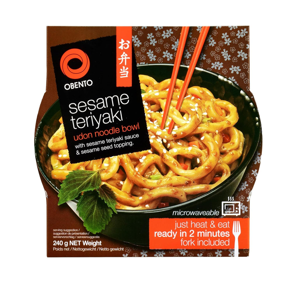 Bol Udon Teriyaki au sésame, plat prêt à micro-ondes, 240 g