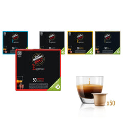 Caffè Vergnano 1882 - Èspresso Kompostierbare Kaffeekapseln, Compatible Avec Nespresso, Cremoso (Crémeux) - Packung Enthält 50 Kapseln
