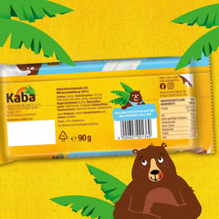 Chocolat au lait entier et crème de lait Kaba, tablette de chocolat fourrée, barre 90g, chocolat fondant à la crème de lait légère et saveur originale Kaba