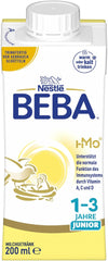 BEBA Junior Boisson lactée prête à boire 1-3 ans, avec HMO, teneur en protéines adaptée à l'âge, sans huile de palme, sans huile de poisson, nourriture pour tout-petits, paquet de 6 (6 x 200 ml)