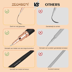 Lot de 5 pinceaux à ongles pour contour des ongles, ensemble de pinceaux de conception de peinture, outil de dessin de pointe d'ongle pour lignes longues, détails fins, dessin fin en taille 6/9/12/15/18 mm, noir