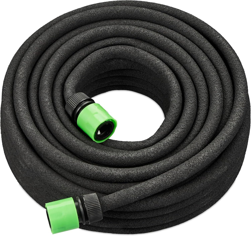 Tuyau d'arrosage Relaxdays 25 m, tuyau d'arrosage pour arrosage des couches hautes et des haies, tuyau d'arrosage noir