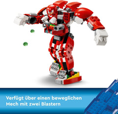 LEGO Sonic the Hedgehog Knuckles 'Guardian Mech', jucărie figurină de acțiune pentru băieți și fete cu vârsta de 8 ani și peste, cu Master Emerald și alte figurine din jocul video, idee de cadou pentru copii 76996 Seturi de constructie Besuche den LEGO-Store