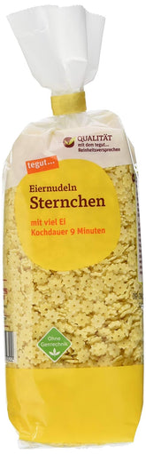 Tegut... Nouilles aux œufs étoiles 250 g Pâtes étoiles sans additifs
