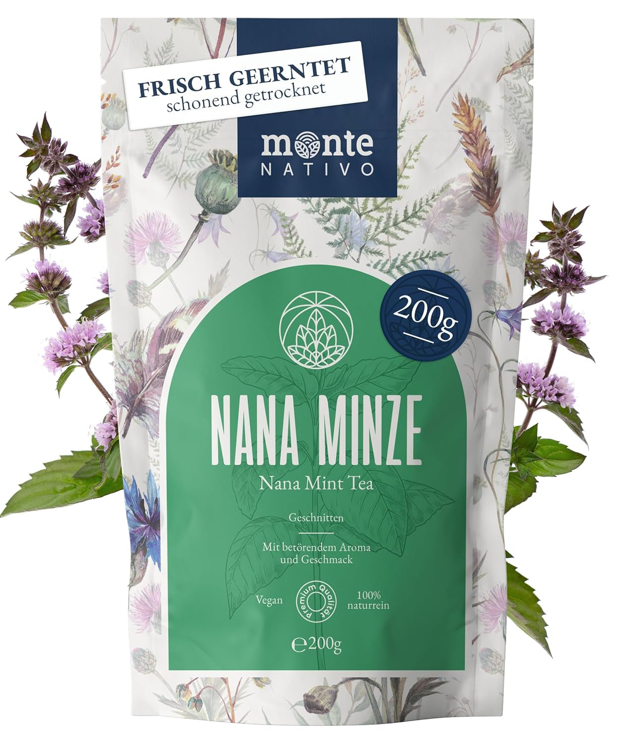 Pudră Matcha Bio Monte Nativo (100G) - Ceai Matcha pentru Latte - Ceai verde premium - 100% natural și fără aditivi
