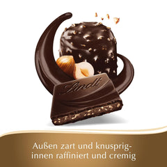 Lindt Creation Hazelnut De Luxe Bar - Chocolat noir aux noisettes croquantes dans une garniture crémeuse