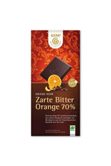 Grand Noir Délicate Orange Amère Bio 70 Pour Cent Cacao - Saveur D'Orange Onctueuse