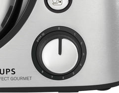 Robot culinaire Krups KA631D Master Perfect Gourmet | 1100 watts | 8 vitesses | Bol en acier inoxydable de 4,6 litres | 5 accessoires : set de pâtisserie, bol flexible, unité de hachage | inox brossé Mère et Enfant Naty Shop