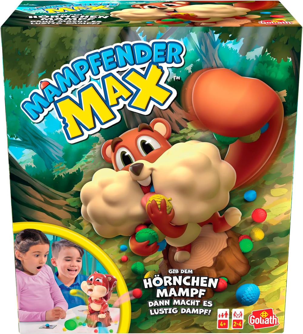 Goliath Munching Max, jeux de société pour enfants 4+, jeu de fête pour 2 à 4 joueurs, jeu amusant pour les enfants, jouez en famille ou entre amis