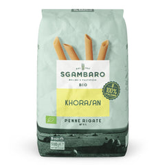Pâtes Penne Rigate Bio N.91 - 500g de Blé du Khorasan - Blé ancien, riche en protéines, 100% cultivé en Italie - Polyvalent en cuisine et riche en nutriments