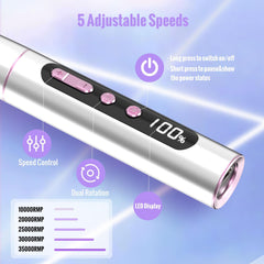 Denabuty Fraises à ongles, 13 en 1 Fraise pour gel 35000 tr/min, Perceuse à ongles électrique professionnelle, Kit de manucure et de pédicure électrique pour gel semi-permanent, Acrylique DN-2402