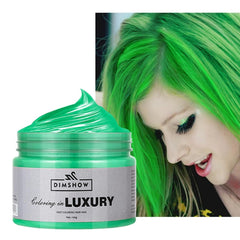 Cire capillaire verte temporaire, laque temporaire Crazy Green, boue semi-permanente lavable, coloration unique, pâte coiffante instantanée, couleur naturelle pour les fêtes, les activités et Halloween Naty Shop.