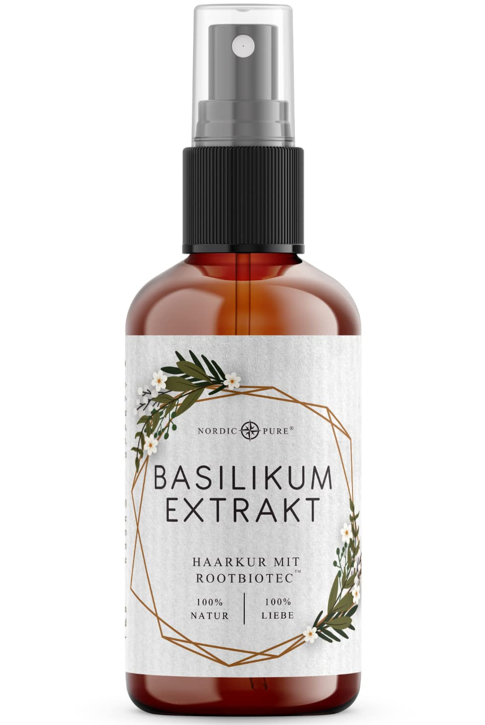 Traitement capillaire à l'extrait de basilic de Nordic Pure | Pour le soin des cheveux fins, secs et fragiles | Peut prévenir la chute des cheveux 100 ml Naty Shop soins capillaires Titre par défaut