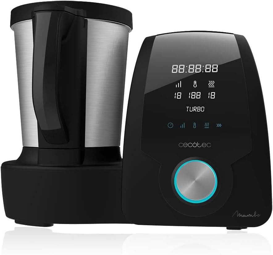 Cecotec Mambo 6090 Machine de cuisine multifonctions, 1700 W, 23 fonctions, Krug Mit Fassungsvermögen 3,3 L, 3 Teller Gleichzeit, 10 Geschwindigkeitsstufen, Timer Robots de cuisine et mixeurs Naty Shop