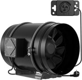 Aygrochy Ventilateur de conduit réglable 200 mm 70 W avec moteur EC pour chauffage, refroidissement, boosters, tentes de culture, culture hydroponique, ménage, ventilation et ventilateur d'échappement.