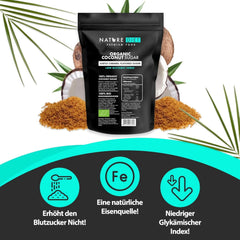 Sucre de coco bio, arôme caramel, 1,5 Kg Édulcorants Naty Shop