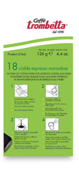 Caffè Trombetta ESE Kaffeepads, Italien Kaffee, Richhaltiges Aroma und samtiger Gesmack Biologisch - 1 Packungen zu je 18 Kaffeepads