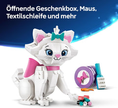 LEGO ǀ Disney Aristochats : Bezaubernde Marie - Spielzeug Katzenfigur mit Zubehör - inkl. Boucle textile - Décoration DIY pour enfants - Passe pour les filles à partir de 7 ans et leurs fans - 43286