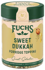 Fuchs Gewürze - Porridge Topping "Sweet Dukkah" - Garniture croustillante avec du jambon, du sésame et des pommes pour les flocons d'avoine - Ingrédient naturel - 60 g en dose variable, recyclable