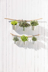 Pot Dehner avec support anse, Ø 14 cm, hauteur 14 cm, zinc, argent