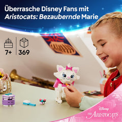LEGO ǀ Disney Aristochats : Bezaubernde Marie - Spielzeug Katzenfigur mit Zubehör - inkl. Boucle textile - Décoration DIY pour enfants - Passe pour les filles à partir de 7 ans et leurs fans - 43286
