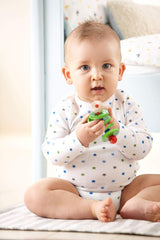 HABA 1068 - Jucărie de prins Flapsi, jucărie veselă pentru bebeluși și copii mici, fabricată din lemn de la 6 luni, jucărie pentru abilități motorii cu sunet de zăngănit Jucarii Bebe Naty Shop