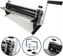 DKN Machine à rouler la pâte à pizza à manivelle Plateau de pâte pour machine à pâtes de 48,8 cm avec rouleaux antiadhésifs et contrôle de l'épaisseur - Construction en acier massif et en aluminium